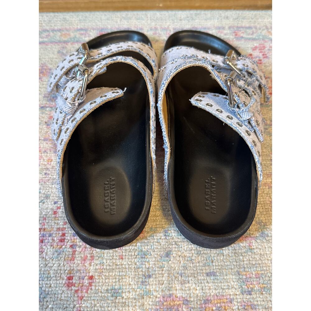 Isabel Marant Lennyo denim dual-buckle sandals - Picture 6 of 12